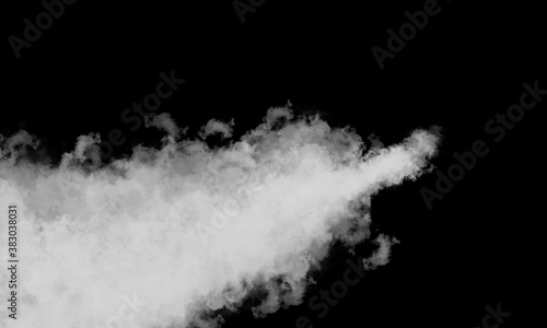 Real white smoke in a black background, easy to use material
