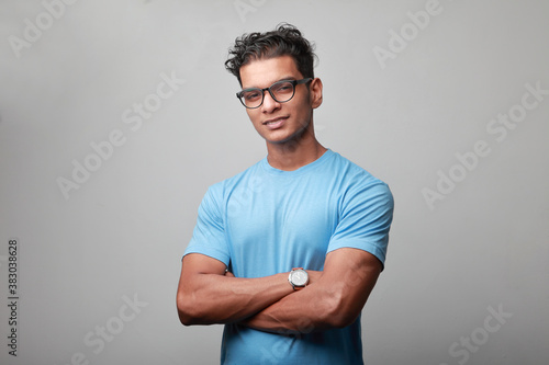 Portrait of a happy young man of Indian origin