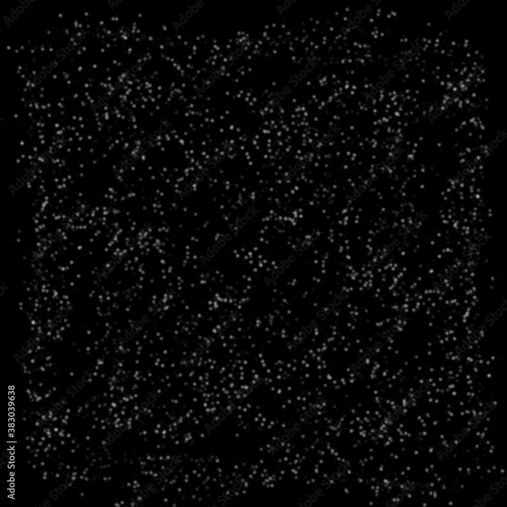 Snowflakes and snow borders on a black background, easy to use material