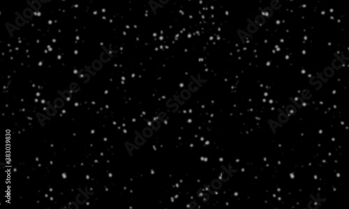 Snowflakes and snow borders on a black background  easy to use material