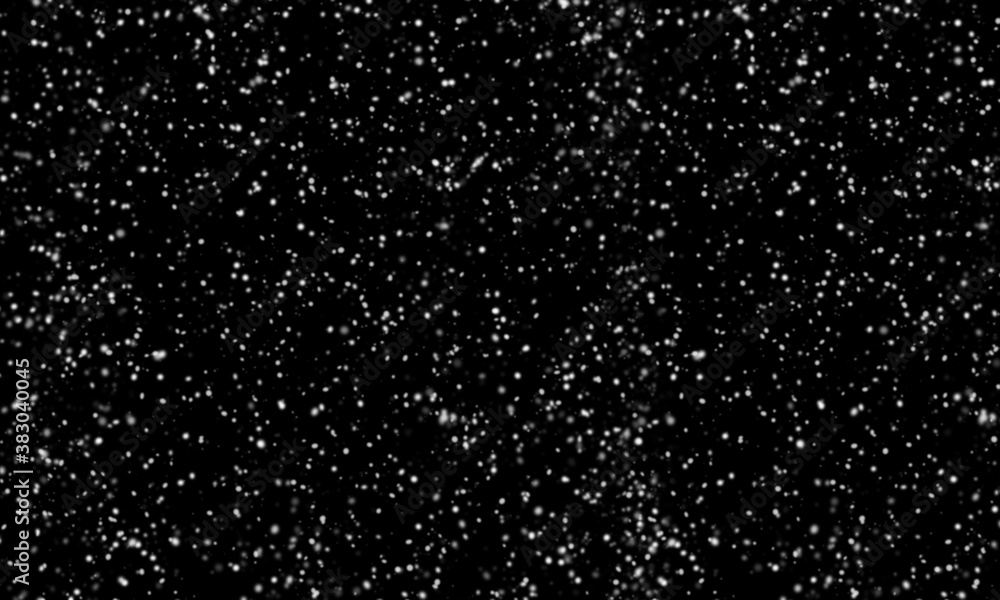 Snowflakes and snow borders on a black background, easy to use material Snowflakes and snow borders on a black background, easy to use material