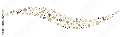Décoration de noël avec étoiles et flocons de neige