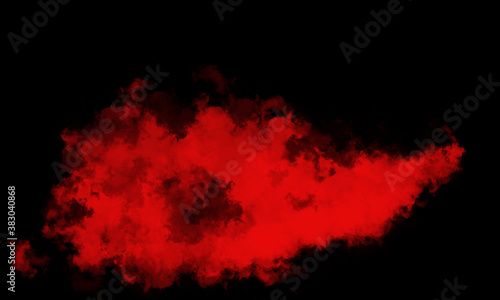 Colored smoke on a black background, easy to use material