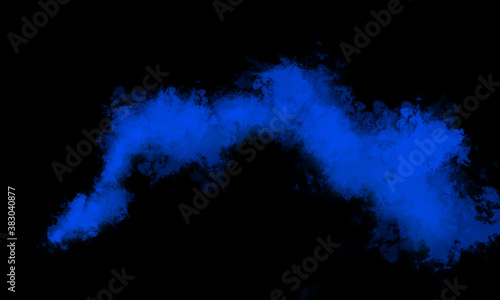 Colored smoke on a black background, easy to use material