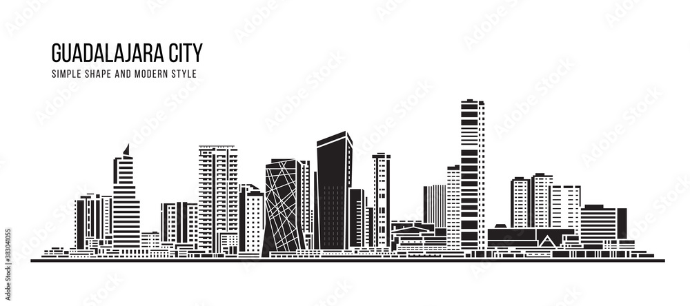 Cityscape Building Abstract shape and modern style art Vector design - Guadalajara city Cityscape Building Abstract shape and modern style art Vector design - Guadalajara city