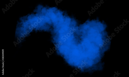 Colored smoke on a black background, easy to use material