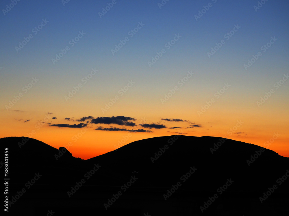 Sunset in the hills Sunset in the hills