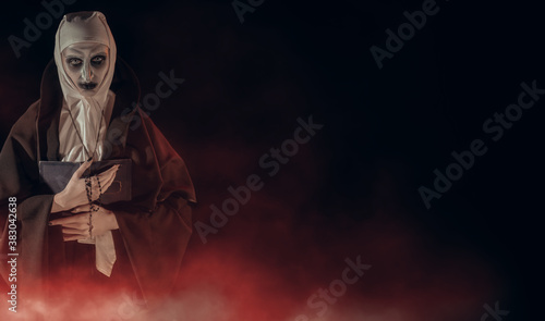Photography abbess with bible