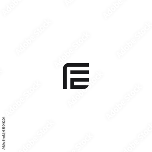 Initial letter logo FE  logo template elements 