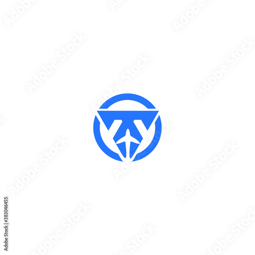 Initial letter logo T PLAN, logo template elements 