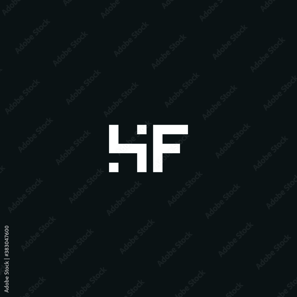 HF initial logo design vector HF initial logo design vector
