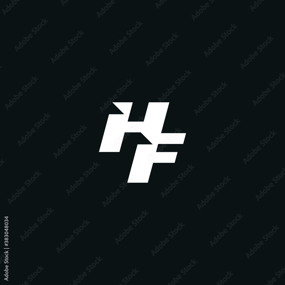 HF initial logo design vector HF initial logo design vector