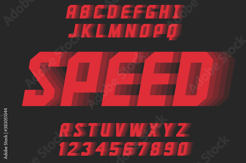 Speed geometric decorative font