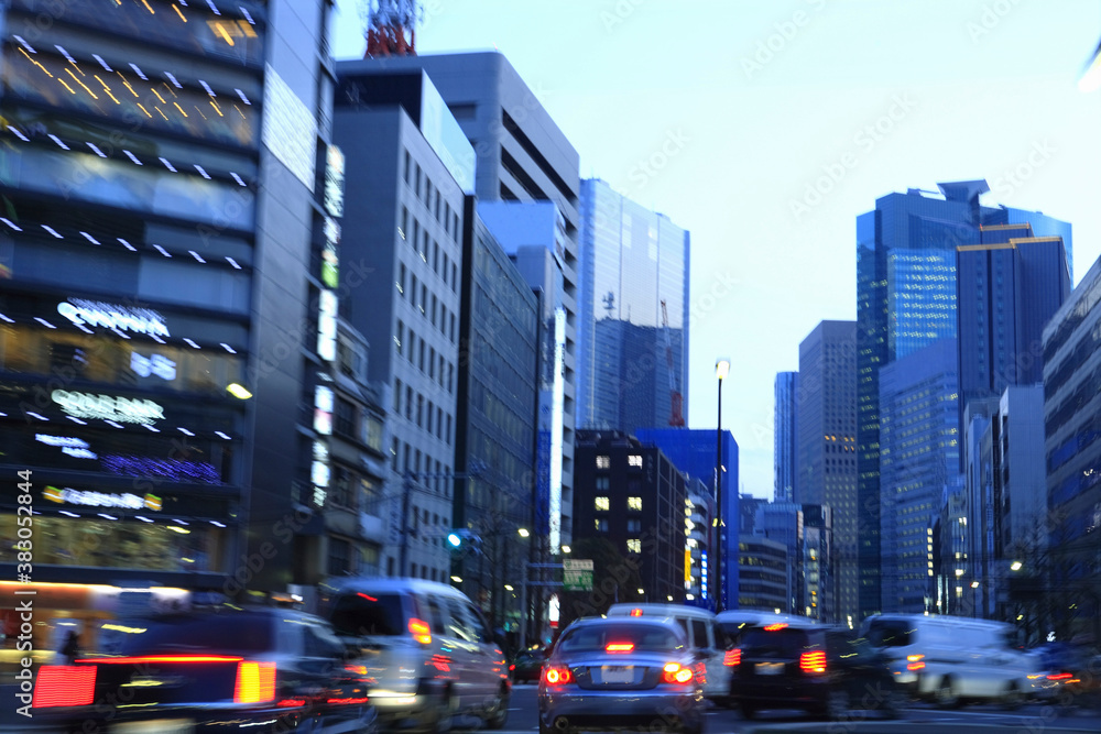 Naklejka premium 車載カメラ道路走行シーン