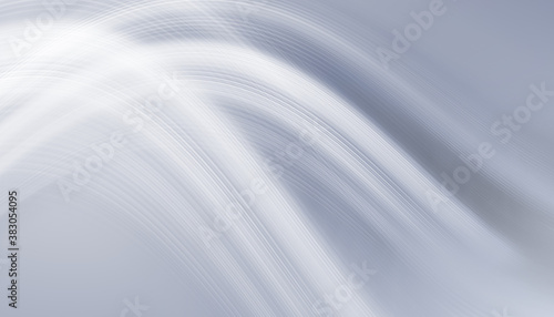 Abstract white and gray futuristic background. Light lines, waves. Blank gradient banner.