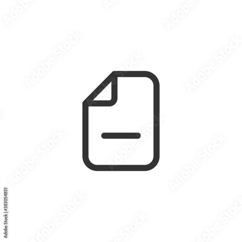 Delete file icon. Document symbol modern, simple, vector, icon for website design, mobile app, ui. Vector Illustration