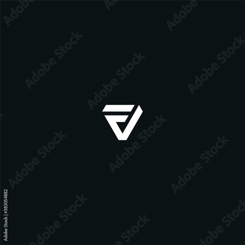 VF/FV initial logo design vector