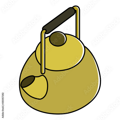 やかん　調理器具　湯沸かし　イラスト　アイコン