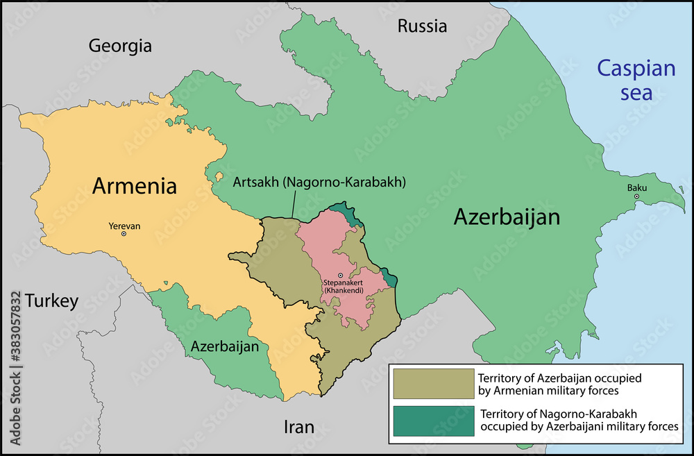Fototapeta premium Artsakh or the Republic of Nagorno-Karabakh is a partially recognized country in the South Caucasus