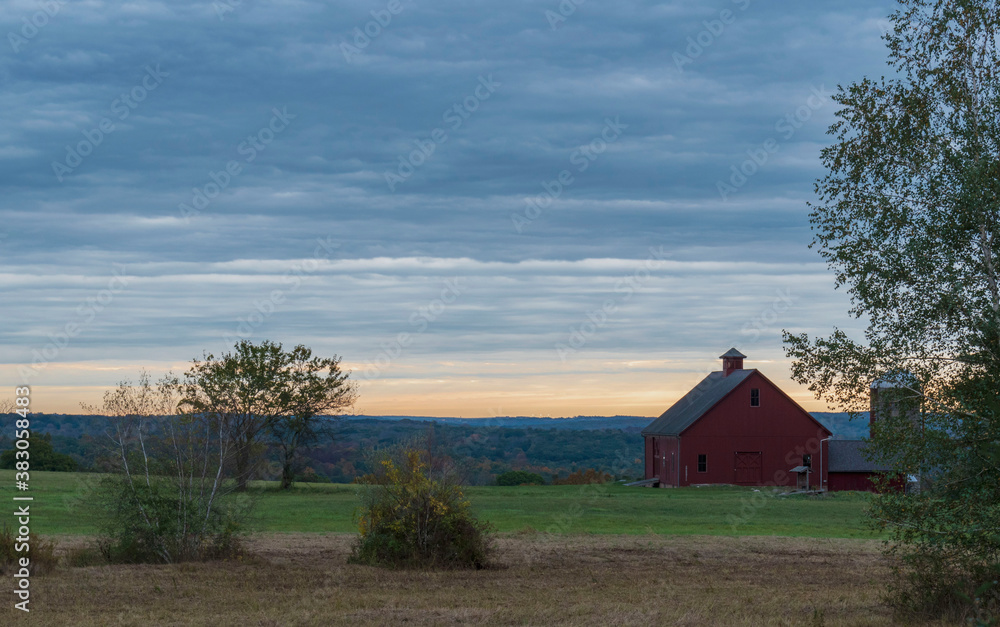 barn in the countryside at sunrise barn in the countryside at sunrise