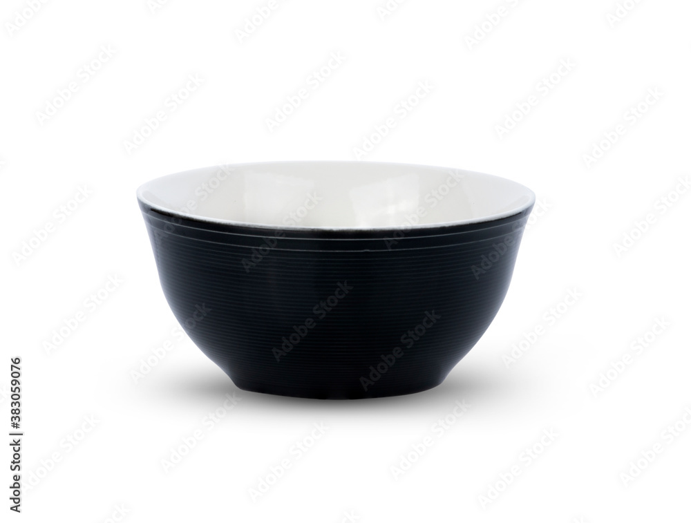 Black bowl ceramic isolated on white background. Black bowl ceramic isolated on white background.