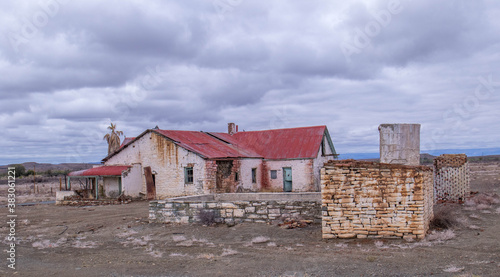 Abandoned old farm house in the Leeu Gamka district in the central Karoo in South Africa photo