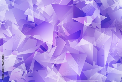 Light Purple vector abstract polygonal pattern. © smaria2015