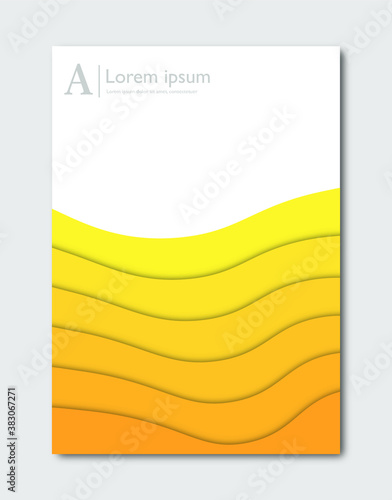 minimal template in paper cut style design for branding, advertising with abstract shapes. Modern background for covers, invitations, posters, banners, flyers, placards. Vector illustration