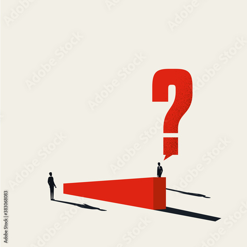 Business meeting and misunderstanding vector concept. Symbol of communication, negotiation.