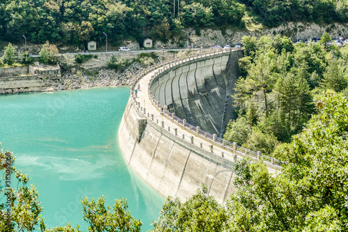 Fiastra lake in Italy , taken in Marche region, italy, , europe photo