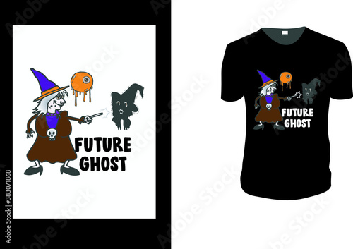  Future Ghost Tee, Future Ghost T-Shirt. Halloween Tee. Halloween Gift Idea, Halloween Vector graphic for t shirt, Vector graphic, Halloween Holidays.
