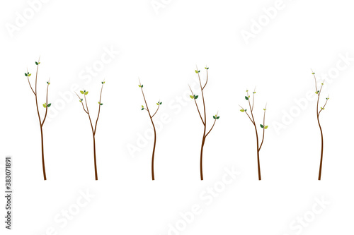 Branches icon set flat style