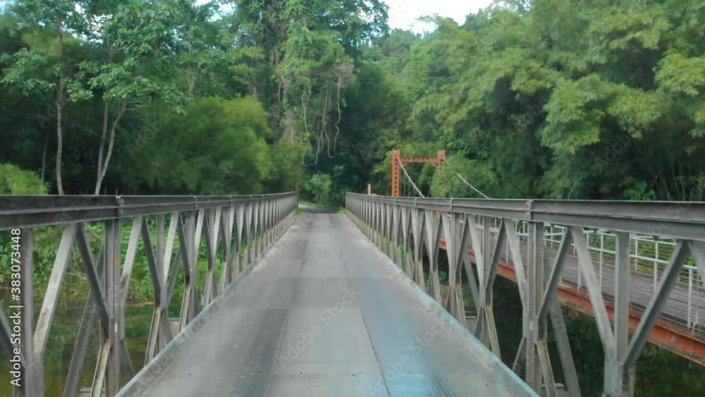 Blanchisseuse Spring Bridge in Trinidad in the afternoon Blanchisseuse Spring Bridge in Trinidad in the afternoon