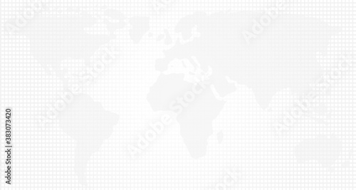 Light World Map Vector Illustration With Square Pattern