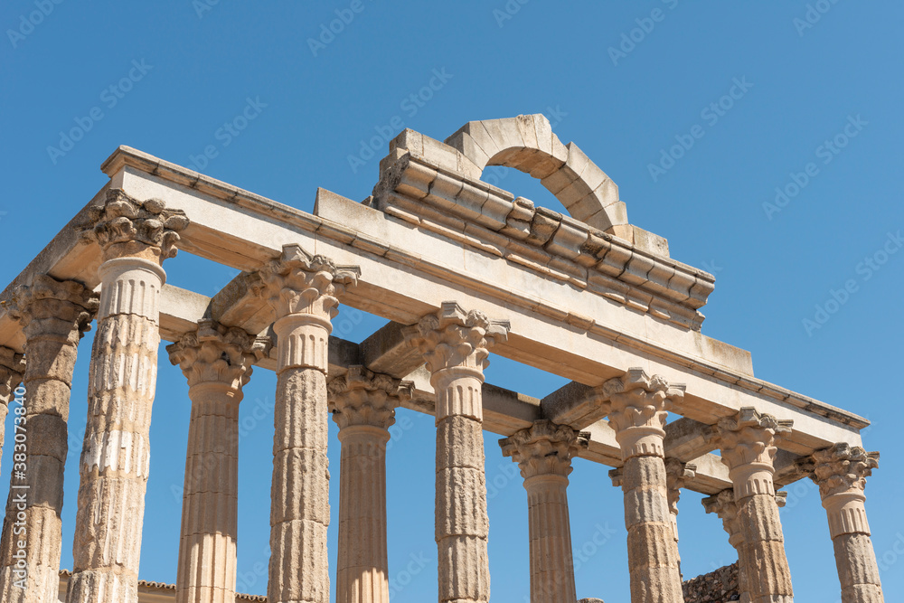 Mérida, España - 17 de agosto de 2019: Templo de Diana