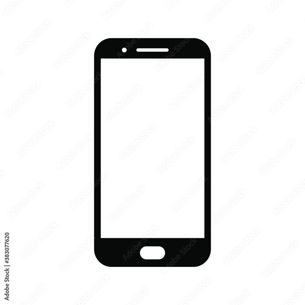 white blank screen display smartphone with front camera isolated on white background. vector illustration eps 10 white blank screen display smartphone with front camera isolated on white background. vector illustration eps 10