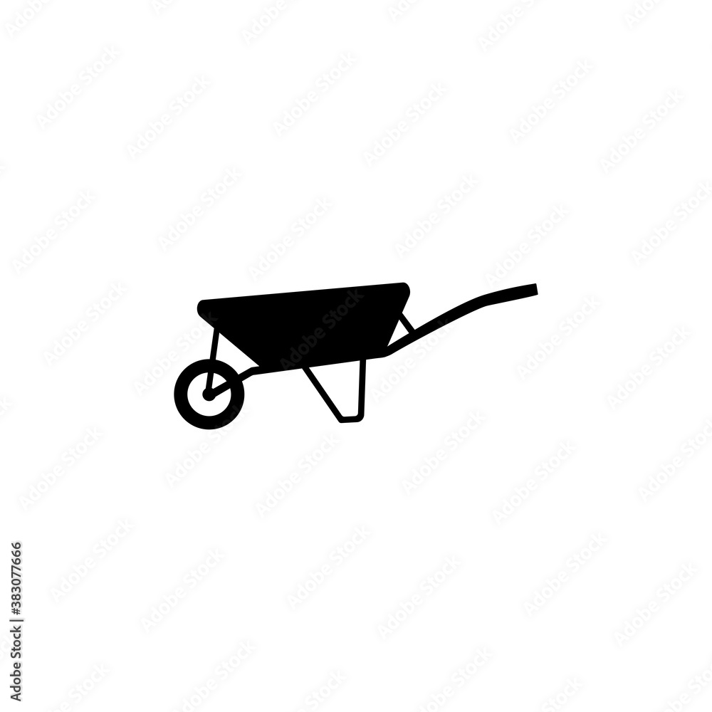 wheelbarrow icon vector, wheelbarrow sign and simbol wheelbarrow icon vector, wheelbarrow sign and simbol