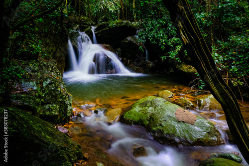 Krok E-Dok waterfall in the rain forest in Saraburi Province  Thailand