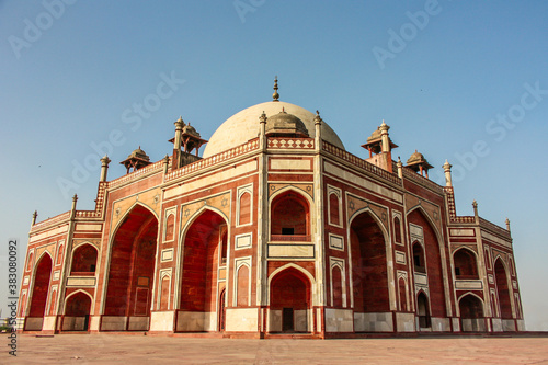 Humayun's tomb of Mughal Emperor Humayun designed by Persian architect Mirak Mirza Ghiyas in New Delhi, India photo