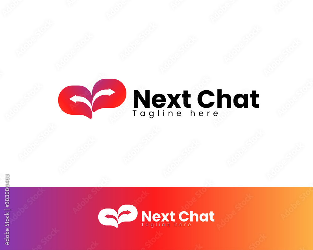 Logo Next chat App Vector Template Design, Talk Logo, designed for chat applications
