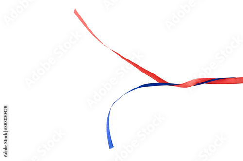 red and blue ribbon diverges
