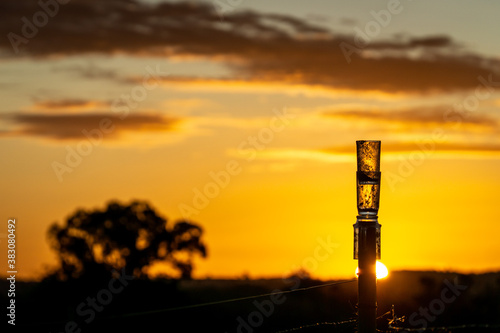 sunset on the road