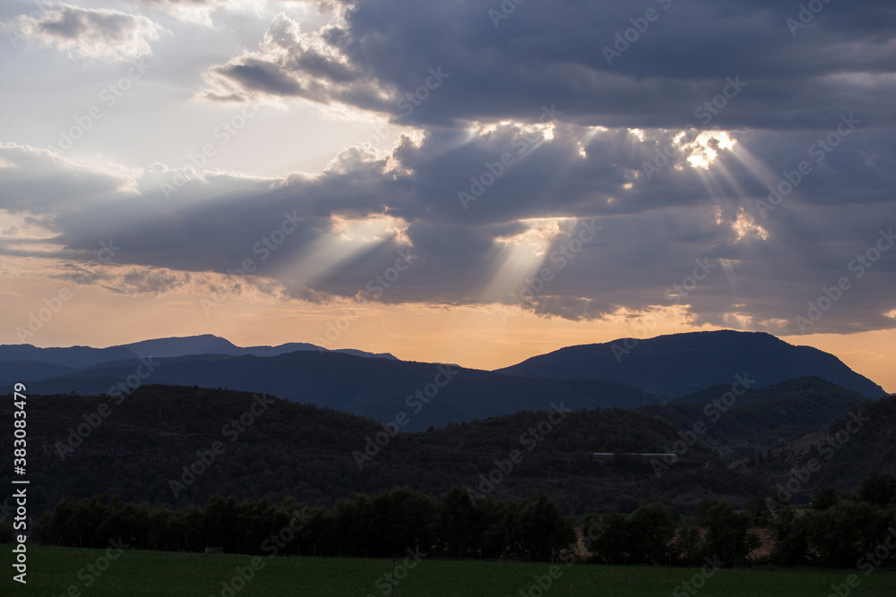 Landscape of nature with the rays of the sun. Landscape of nature with the rays of the sun.