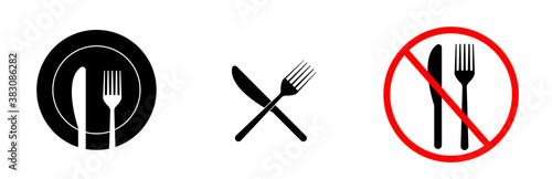 Fork & Spoon Restaurant Icon illustration