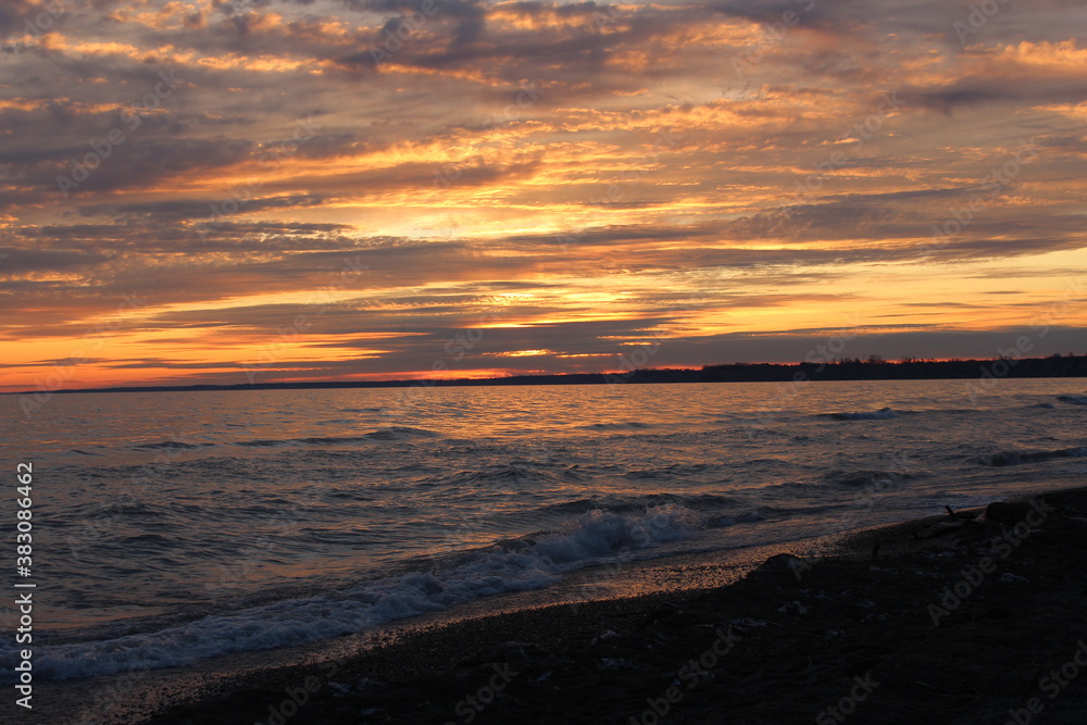Sunset Sunrise Over Beach Water Sunset Sunrise Over Beach Water