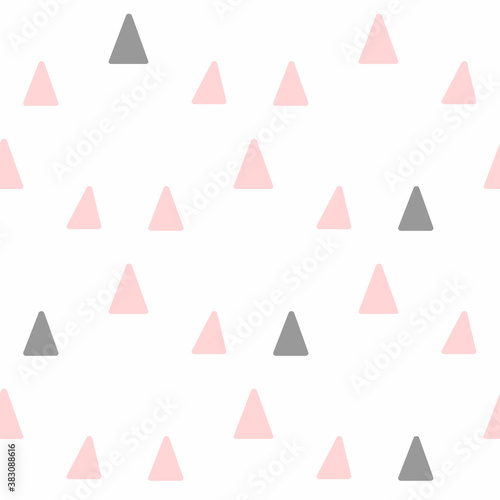 Wall Mural Cute seamless pattern with repeated triangles
