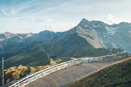 Mountain road at Austia. Backplate road. Grossglockner High Alpine Road. © Tomasz