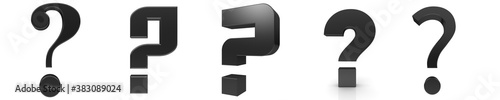 Free Download Question marks black 3d interrogation point signs - GFXLoad