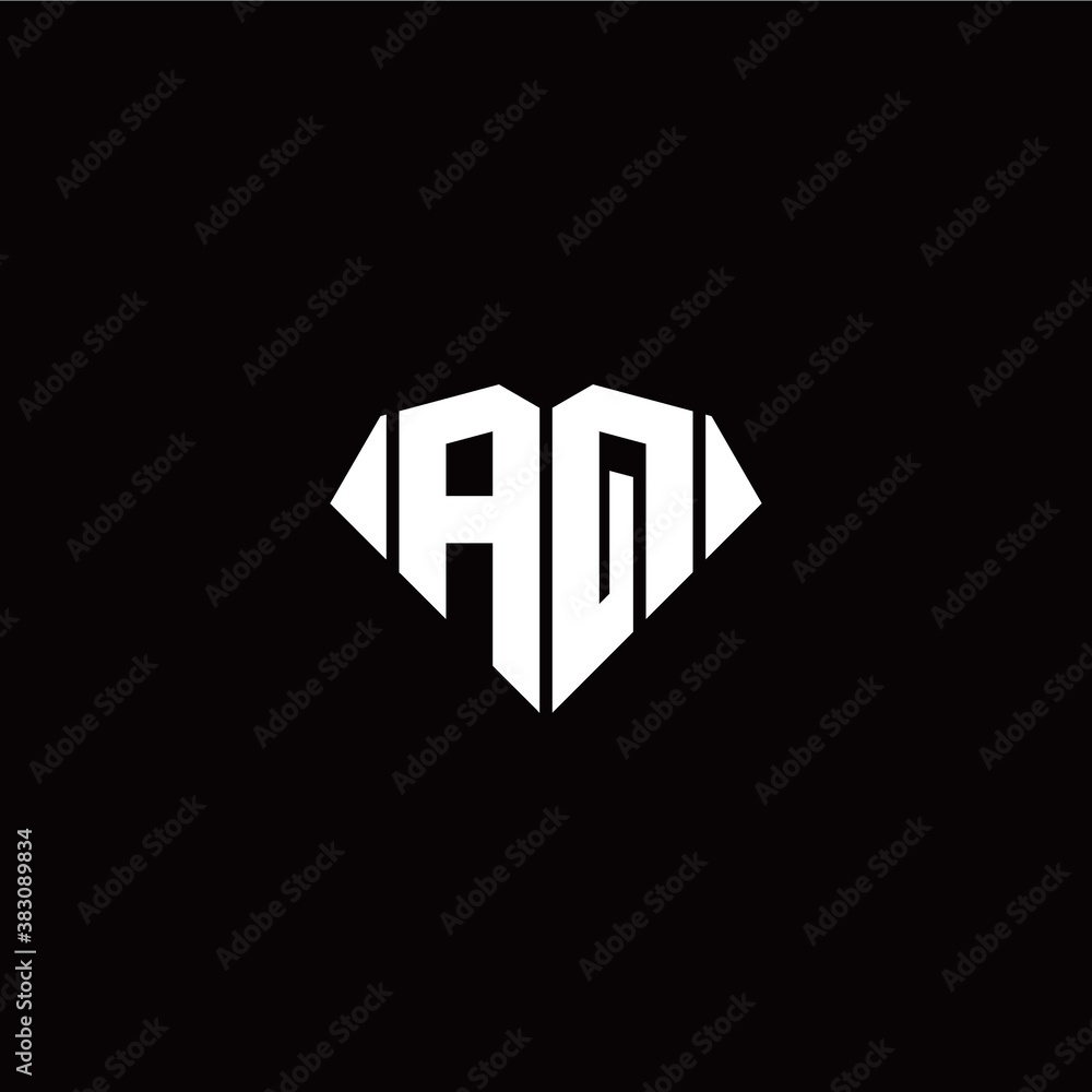 A Q initial letter with diamond shape origami style logo template vector A Q initial letter with diamond shape origami style logo template vector