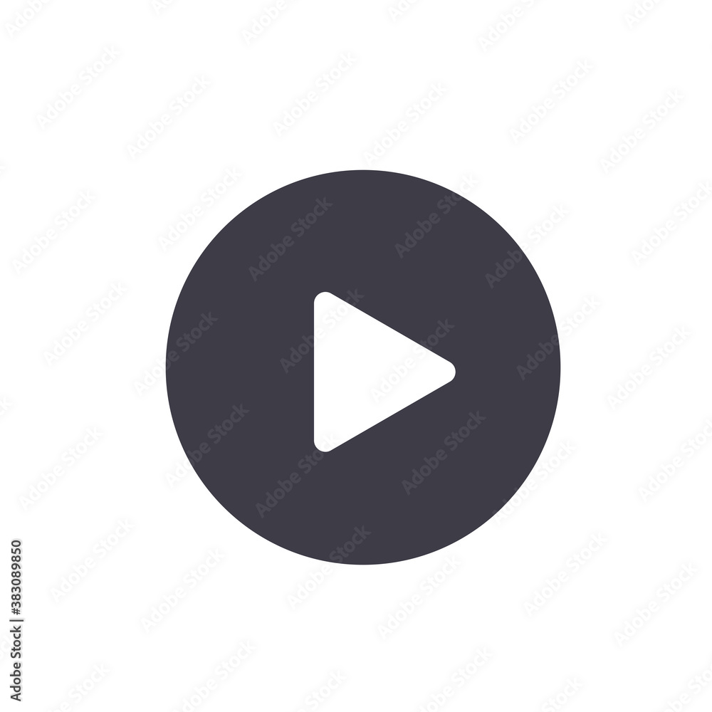 Play button vector icon line. Video media player symbol. Play button vector icon line. Video media player symbol.